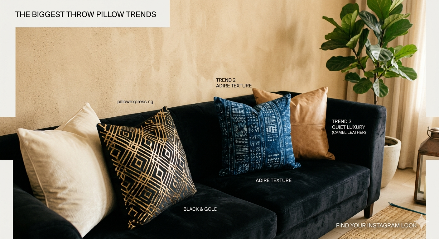 The Biggest Throw Pillow Trends Taking Over Nigerian Instagram
